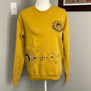 Blind Rooster unisex crewneck sweatshirt Size Medium Mustard yellow Astrology
